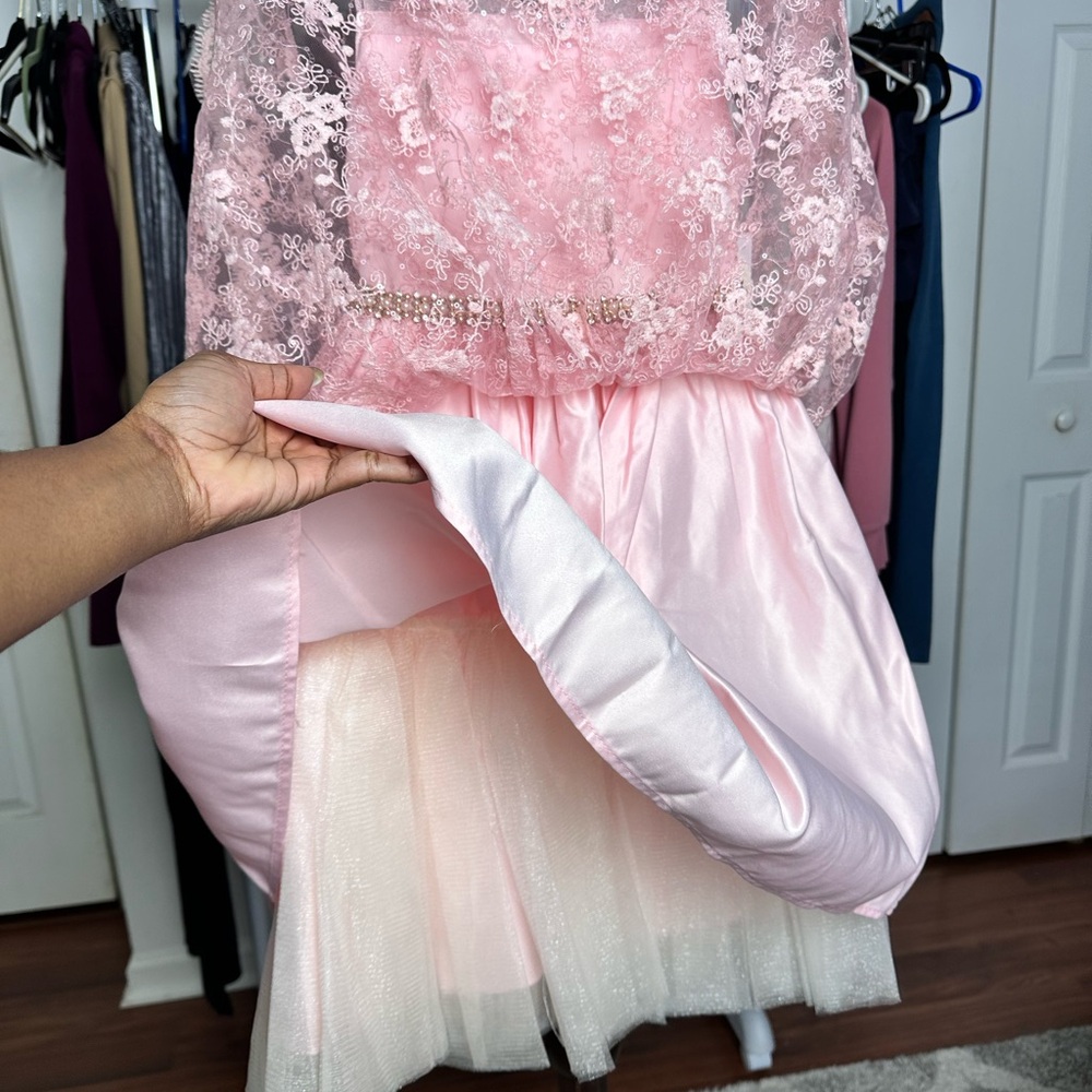 AMERICAN PRINCESS PINK DRESS GIRL’S SIZE 7 FORMAL WEDDING - Picture 7 of 7
